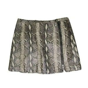 Harley Davidson leather snake print skirt